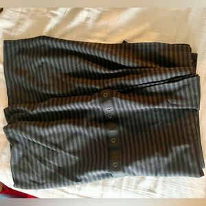 Lululemon Athletica Black and Gray Striped Scarf